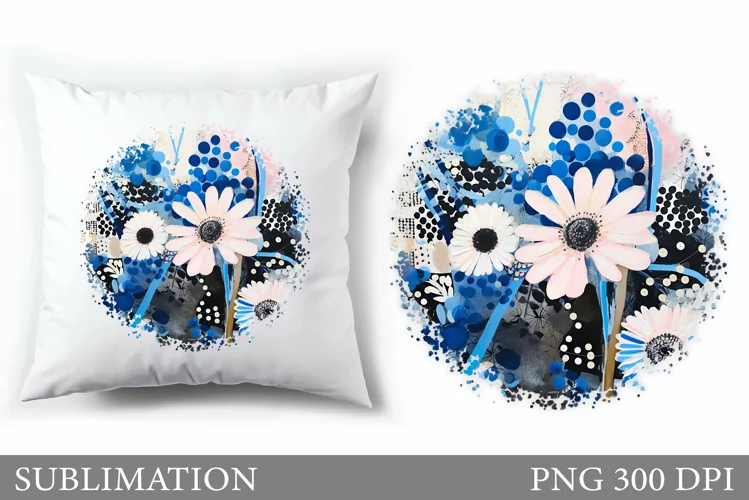 Flowers Pillow Sublimation. Flowers Sublimation