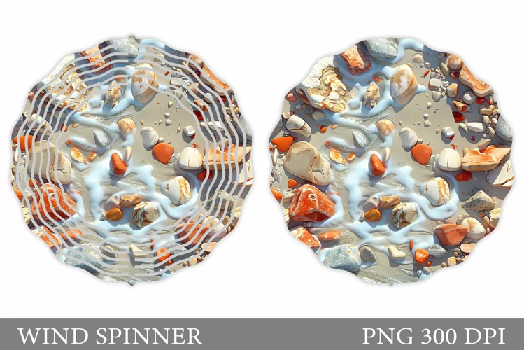 3D Stones Wind Spinner. Stones Wind Spinner Sublimation