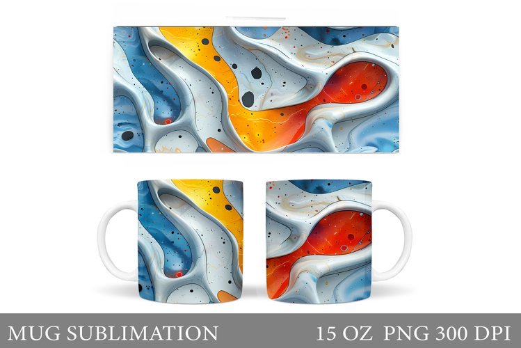 3D Abstraction Mug Design. Abstraction Sublimation