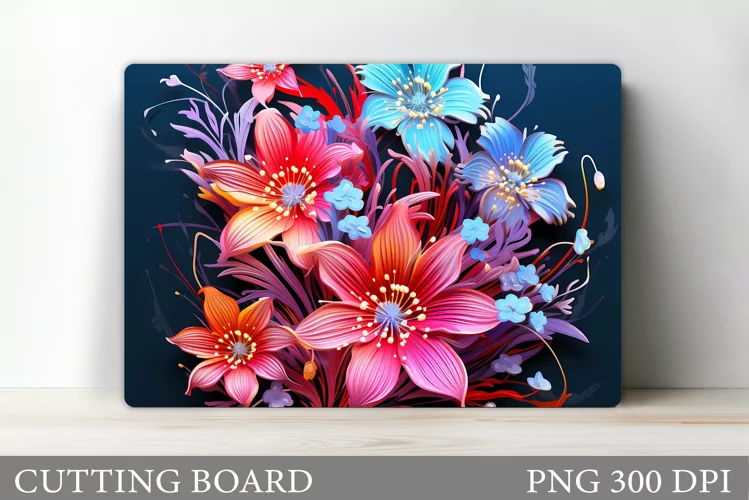 Flowers Cutting Board Design. Flowers Kitchen Cutting Board