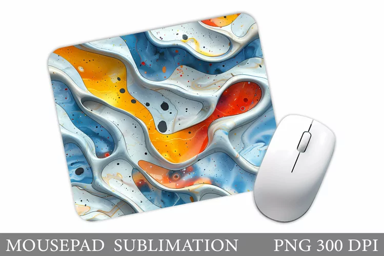 3D Abstraction Mouse Pad. Abstraction Sublimation