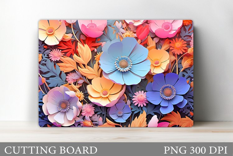 Flowers Cutting Board. Kitchen Cutting Board Sublimation example image 1