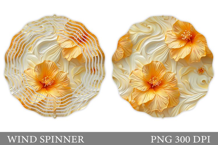 Flowers Wind Spinner Design. Flowers Wind Spinner Template example image 1