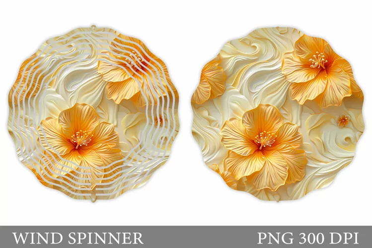 Flowers Wind Spinner Design. Flowers Wind Spinner Template