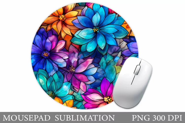 Floral Mouse Pad Sublimation. Flowers Mouse Pad Design
