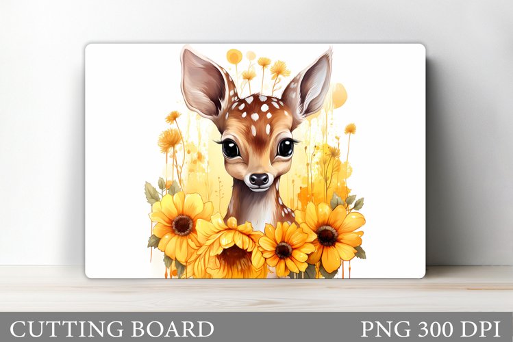Cute Deer Cutting Board. Cute Deer Sublimation