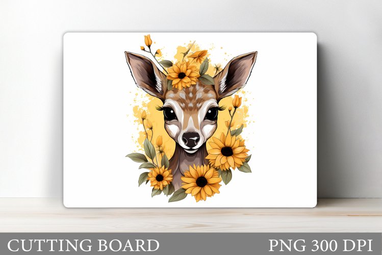 Cute Deer Cutting Board. Kitchen Cutting Board Sublimation
