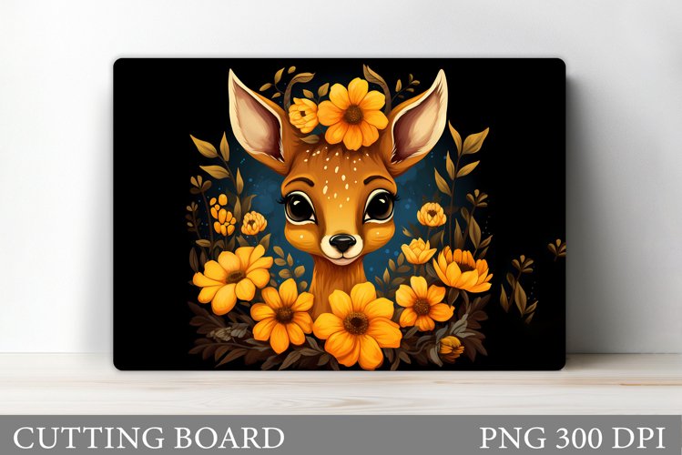 Cute Deer Cutting Board Design. Cutting Board Sublimation