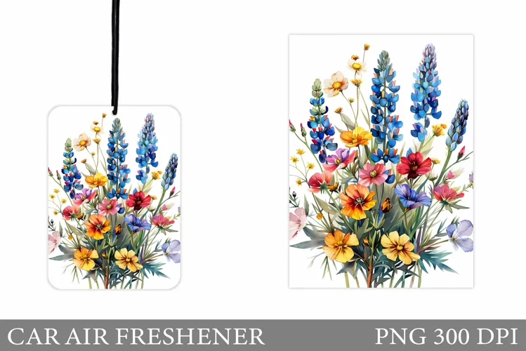 Wildflowers Car Air Freshener. Summer Car Air Freshener