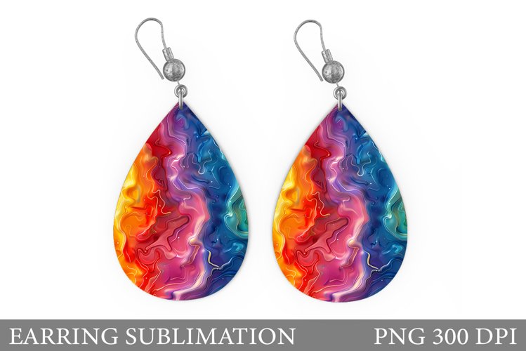 Abstract Earring Sublimation. Abstraction (3943337)