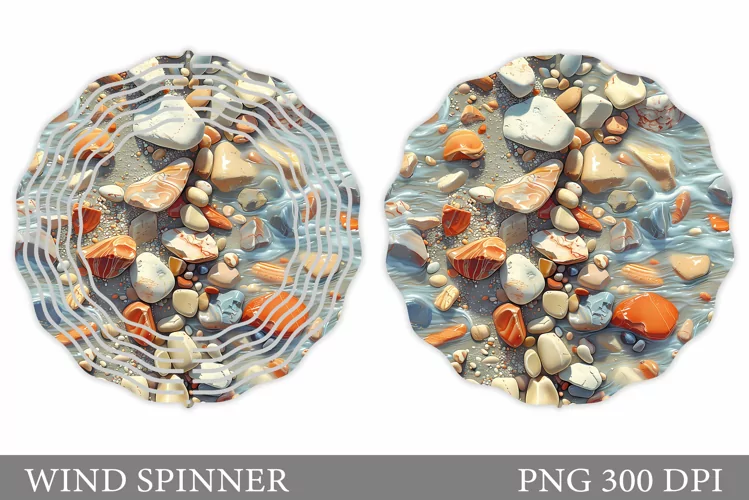 3D Stones Wind Spinner. Stones Wind Spinner Sublimation