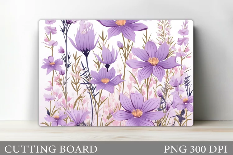 Flowers Cutting Board Design. Flowers Kitchen Cutting Board