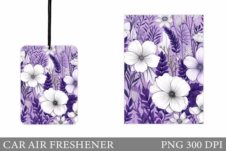 Floral Car Air Freshener. Flowers Car Air Freshener Design