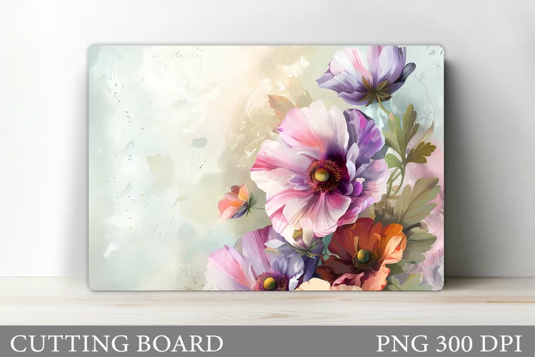 Flowers Cutting Board Design. Flowers Kitchen Cutting Board