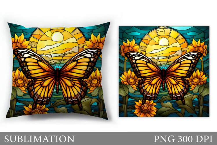Butterfly Pillow Sublimation. Butterfly Sublimation example image 1