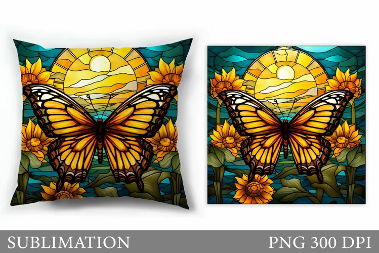 Butterfly Pillow Sublimation. Butterfly Sublimation