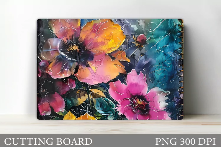 Flowers Cutting Board. Kitchen Cutting Board Sublimation