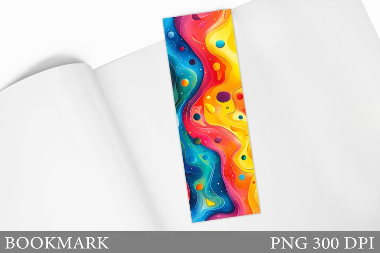 Abstraction Bookmark Design. Texture Bookmark Sublimation
