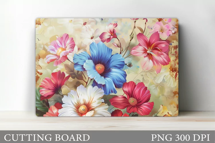 Flowers Cutting Board. Floral Cutting Board Design