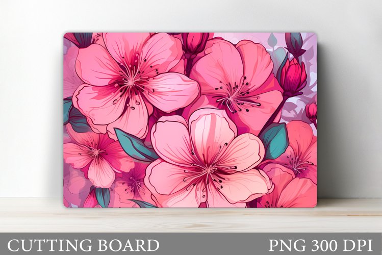 Flowers Cutting Board. Kitchen Cutting Board Sublimation example image 1