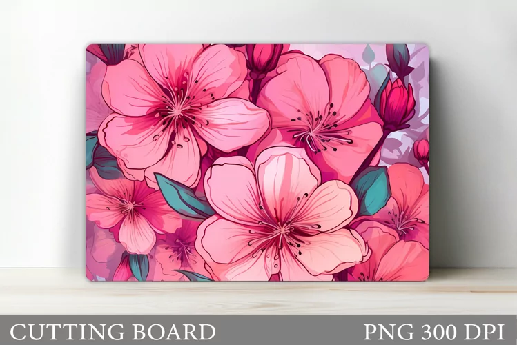 Flowers Cutting Board. Kitchen Cutting Board Sublimation