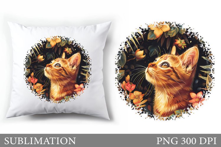 Cute Cat Sublimation. Cute Cat Pillow Sublimation