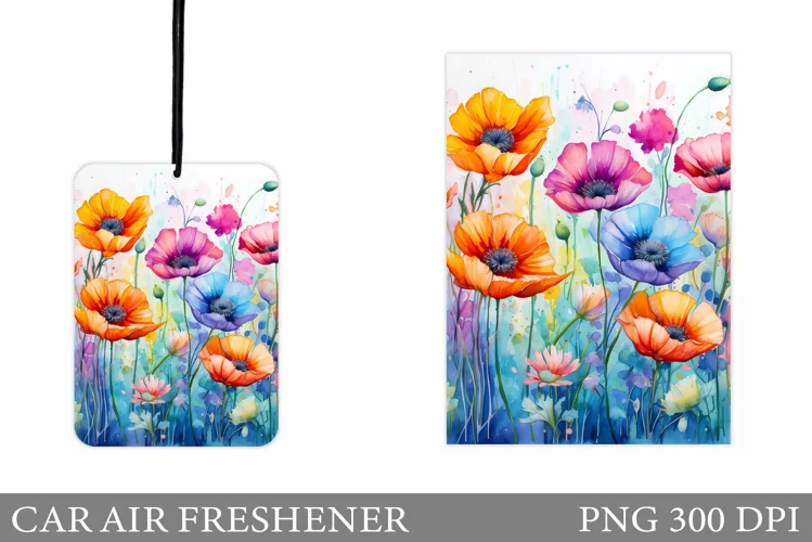 Wildflowers Car Air Freshener. Flowers Car Air Freshener