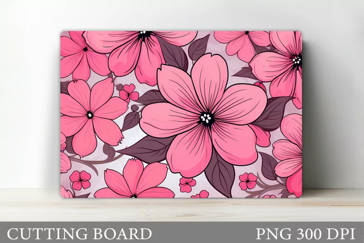 Flowers Cutting Board. Kitchen Cutting Board Sublimation