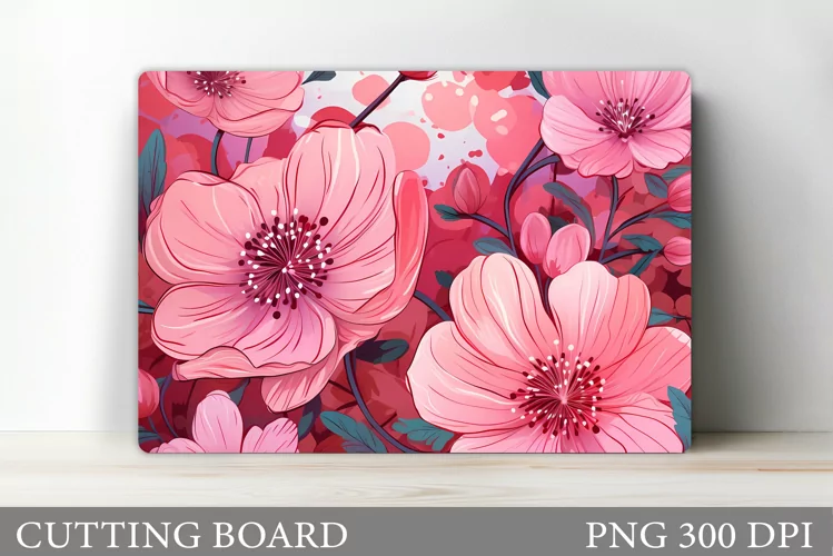Flowers Cutting Board Design. Flowers Kitchen Cutting Board