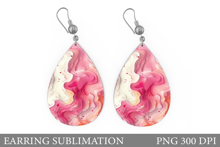 Abstract Teardrop Earring. Abstract Earring Sublimation