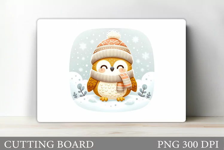 Christmas Owl Cutting Board. Christmas Cutting Board