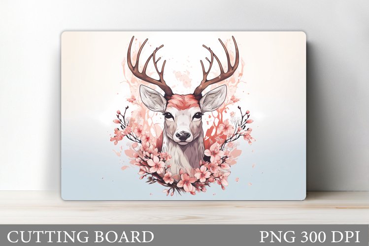 Deer Cutting Board Sublimation. Deer Kitchen Cutting Board