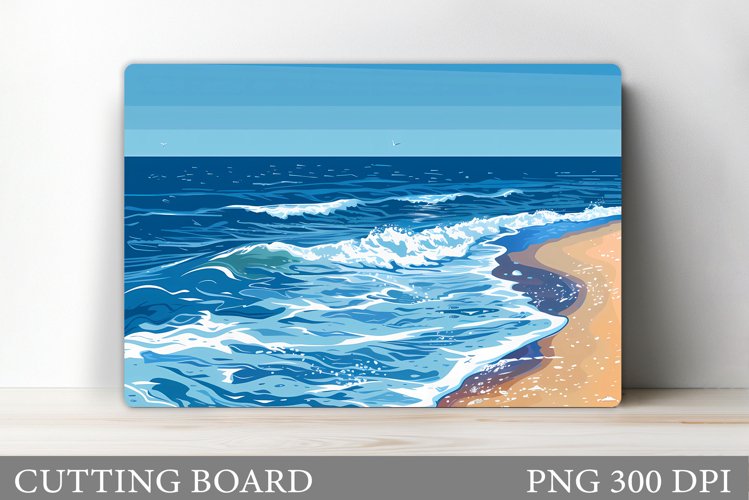 Sea Cutting Board Design. Sea Kitchen Cutting Board example image 1
