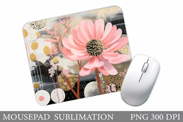 Flowers Mouse Pad Sublimation. Flowers Mouse Pad Design