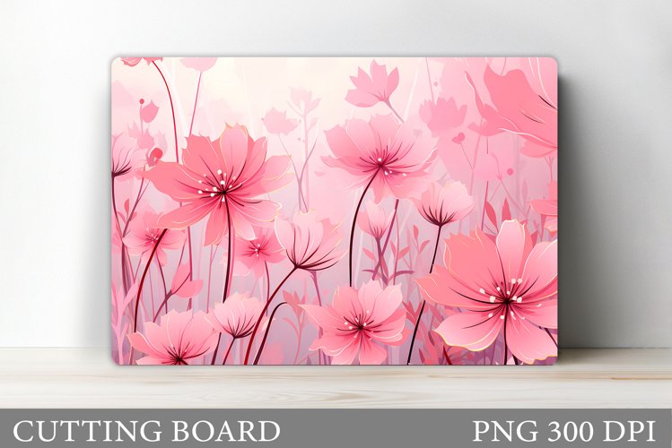 Flowers Cutting Board. Floral Cutting Board Design example image 1