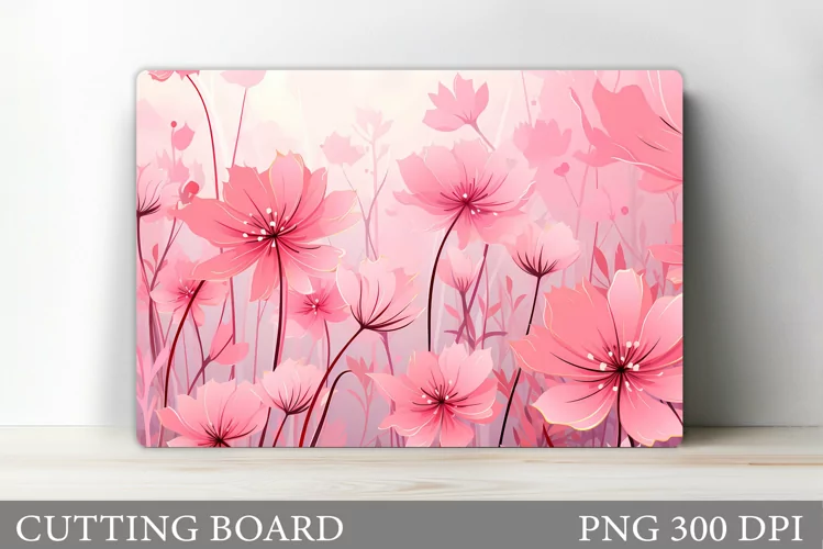 Flowers Cutting Board. Floral Cutting Board Design