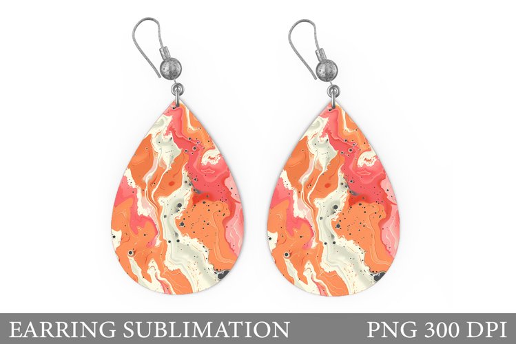 Abstract Teardrop Earring. Abstract Earring Sublimation