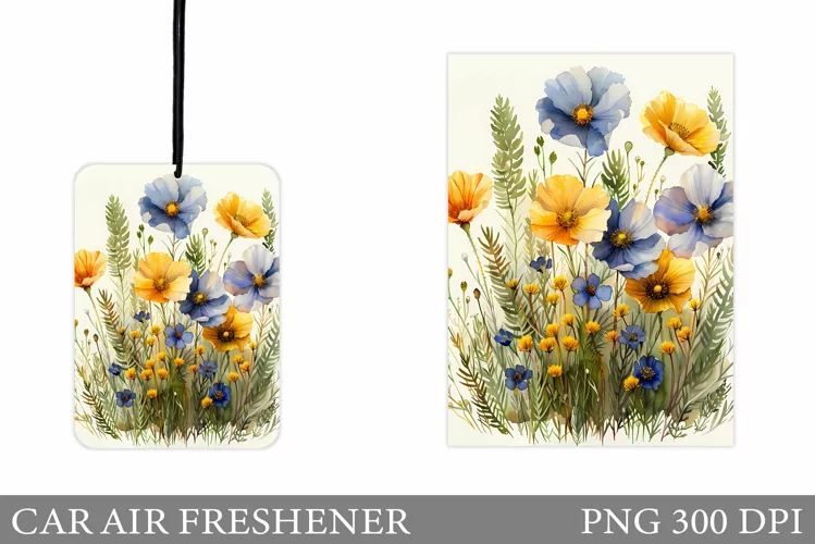 Flowers Car Air Freshener. Floral Car Air Freshener Design