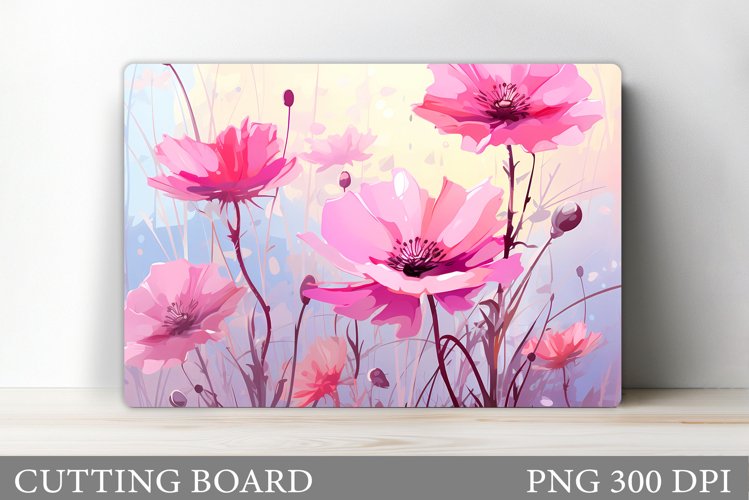 Flowers Cutting Board. Kitchen Cutting Board Sublimation example image 1