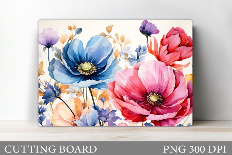 Wildflowers Cutting Board. Flowers Cutting Board Sublimation example image 1