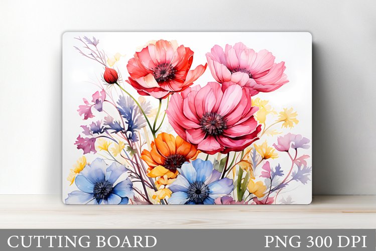Flowers Cutting Board. Wildflowers Cutting Board Design example image 1