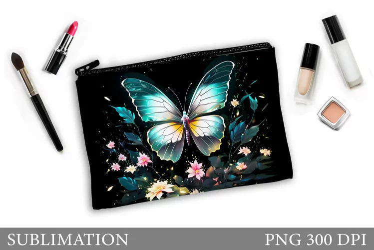 Butterfly Makeup Bag. Butterflly Sublimation