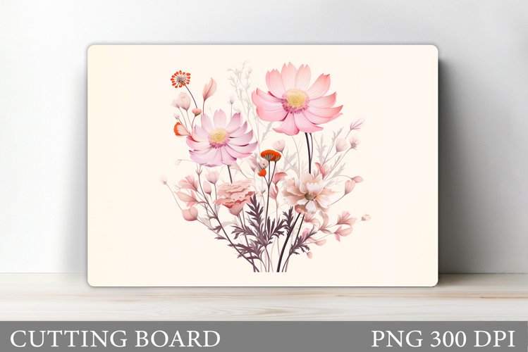 Flowers Cutting Board. Wildflowers Cutting Board Design example image 1