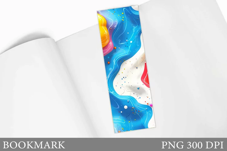 3D Texture Bookmark Design. Abstract Bookmark Sublimation