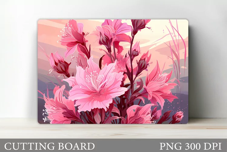 Flowers Cutting Board Design. Flowers Kitchen Cutting Board