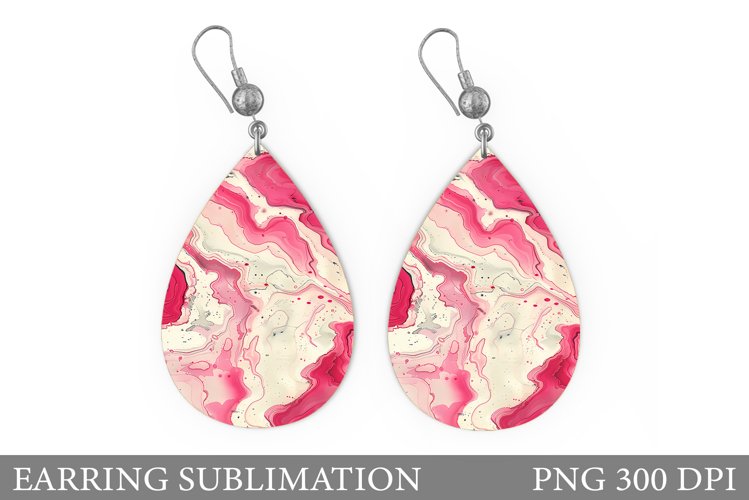 Abstract Earring Sublimation. Abstraction Sublimation