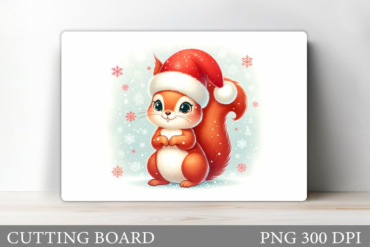 Christmas Squirrel Cutting Board. Christmas Cutting Board