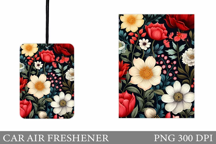 Flowers Car Air Freshener. Floral Car Air Freshener Design