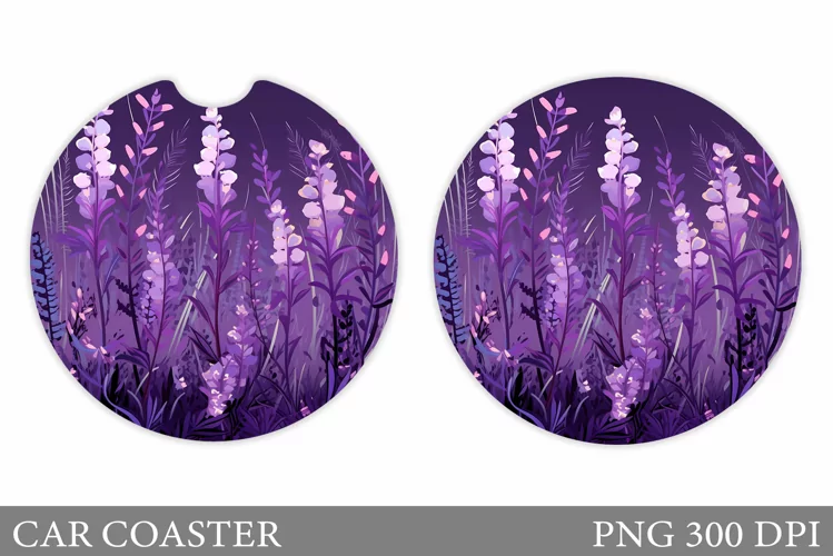Flowers Car Coaster Design. Flowers Car Coaster Sublimation