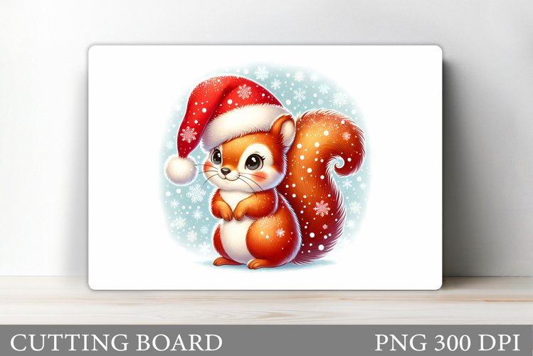 Christmas Squirrel Cutting Board. Christmas Cutting Board